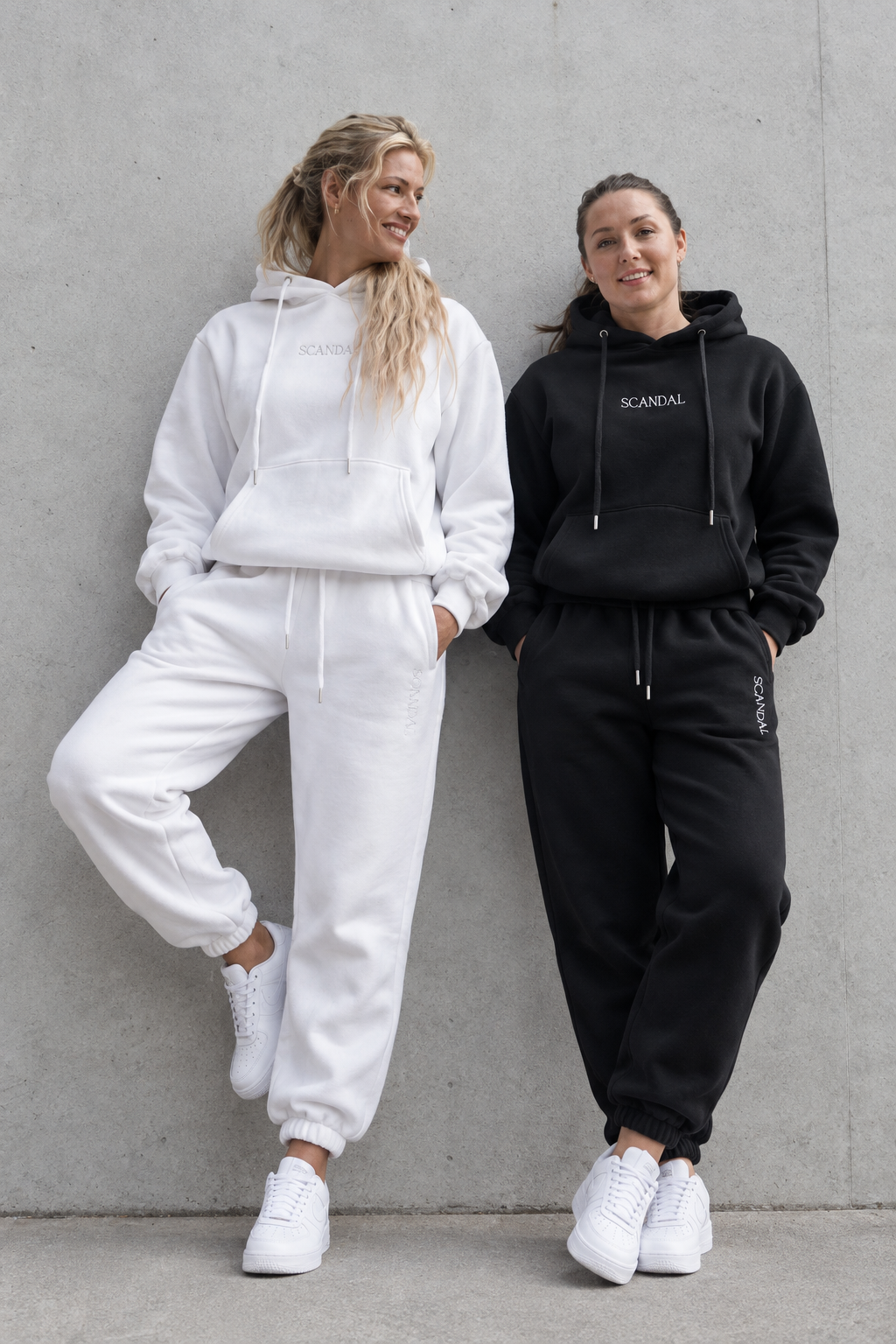 CC0_8569 polished — Two models, White & Black Hoodies