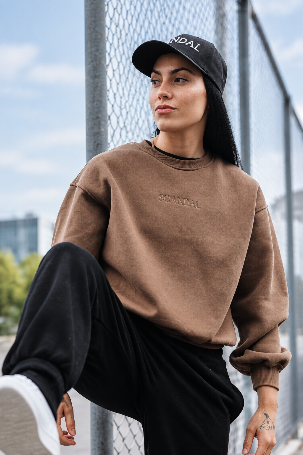 Scandal_clothing-384 polished — Cocoa Crew Neck, brighter editorial